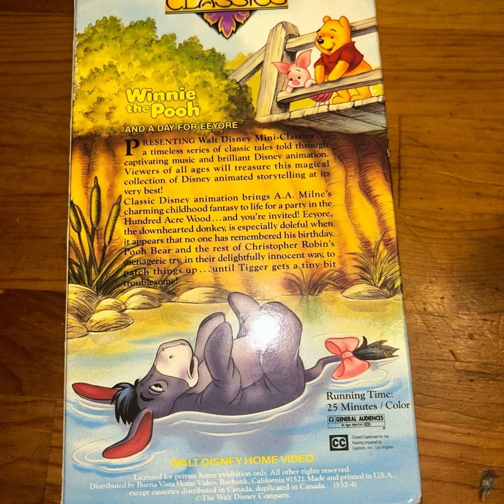 Disney Mini Classics Winnie the Pooh Video - Blue and Yellow